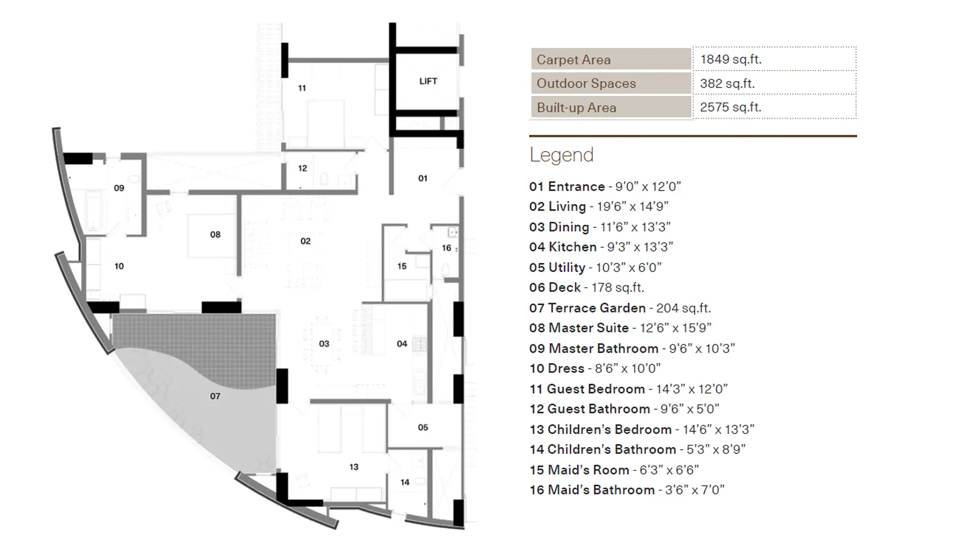 3 BHK Floor Plan