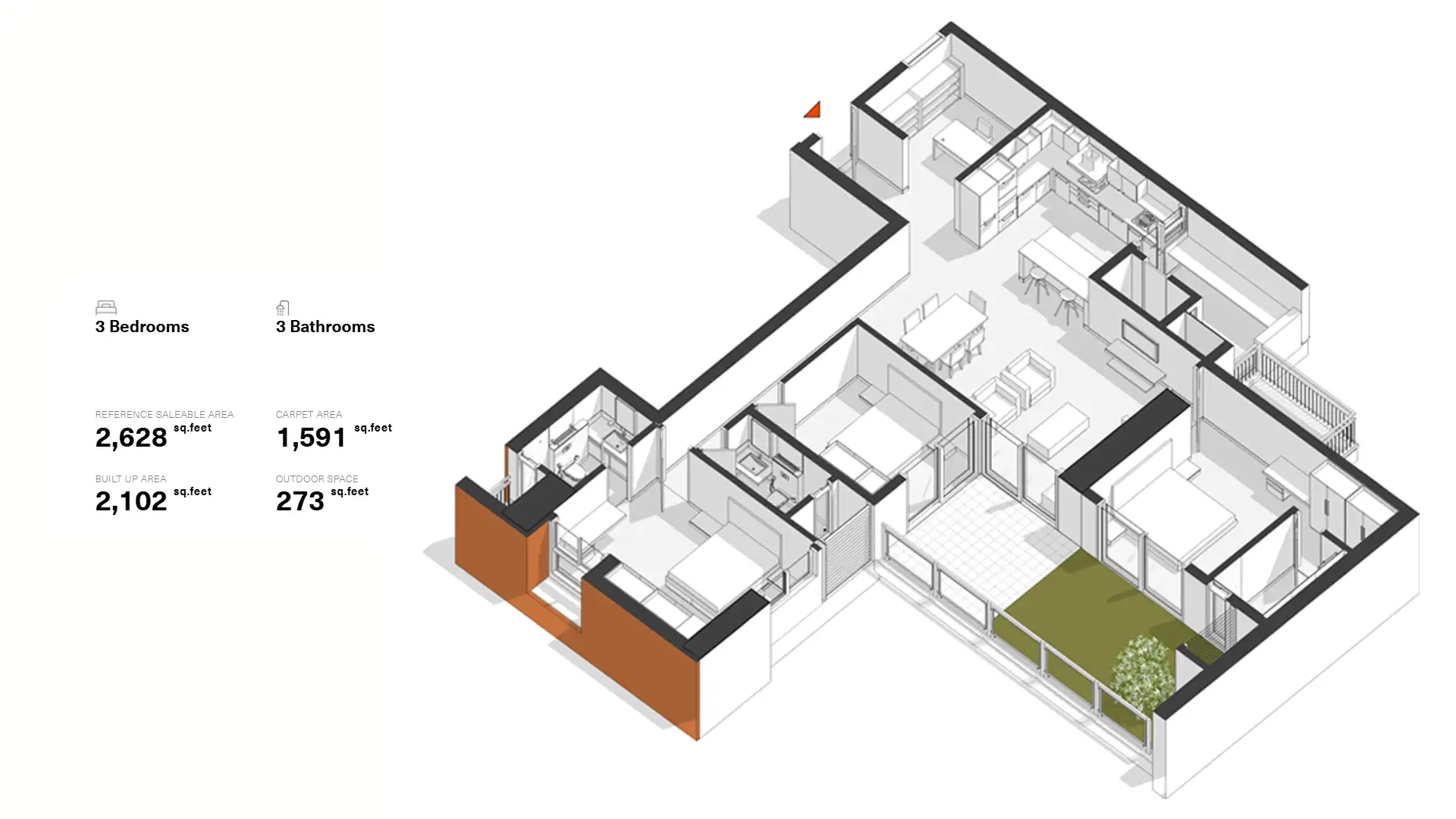 3 BHK Floor Plan In That Quiet Earth Avalahalli Road Bangalore