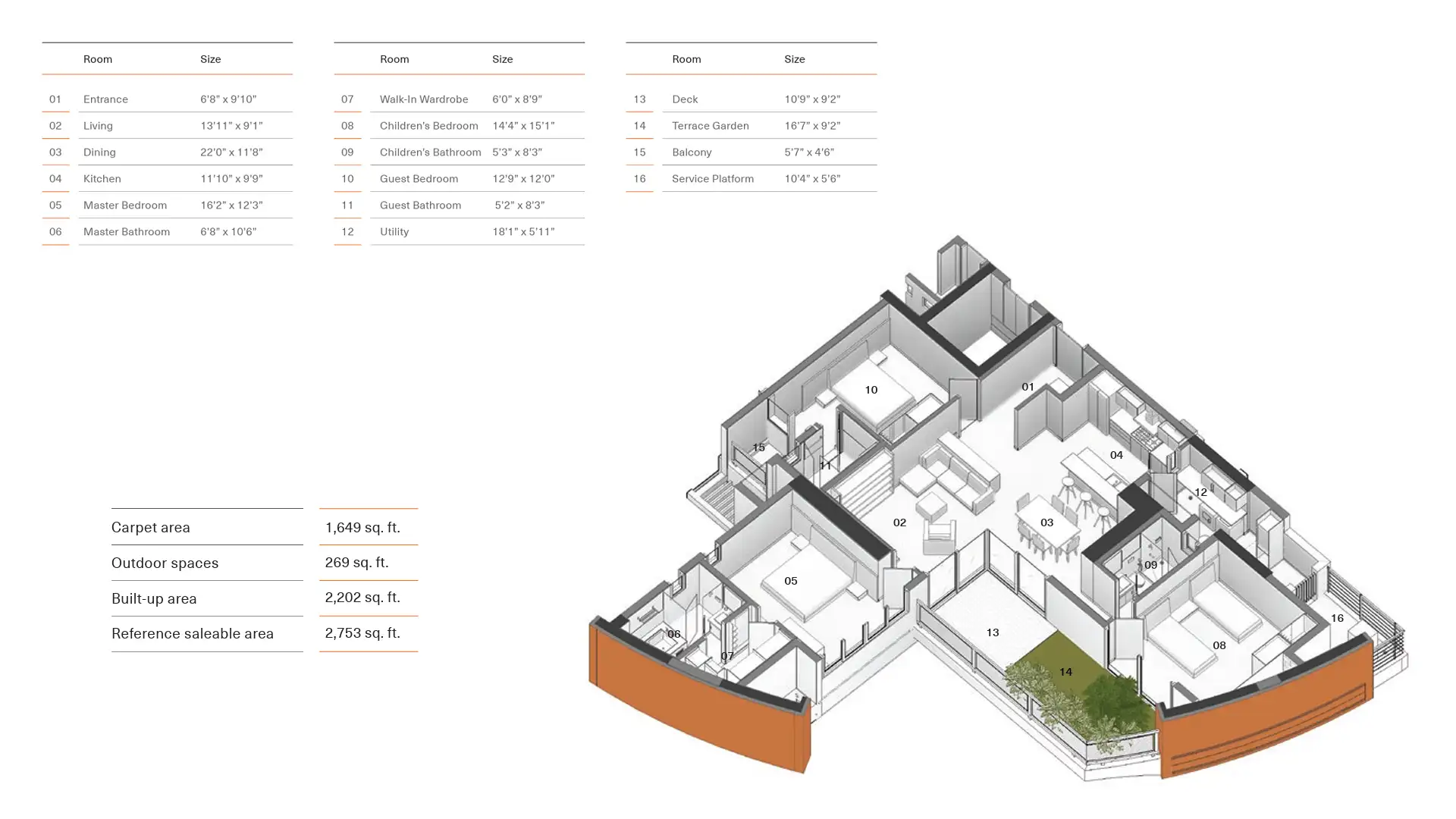 3 BHK Floor Plan