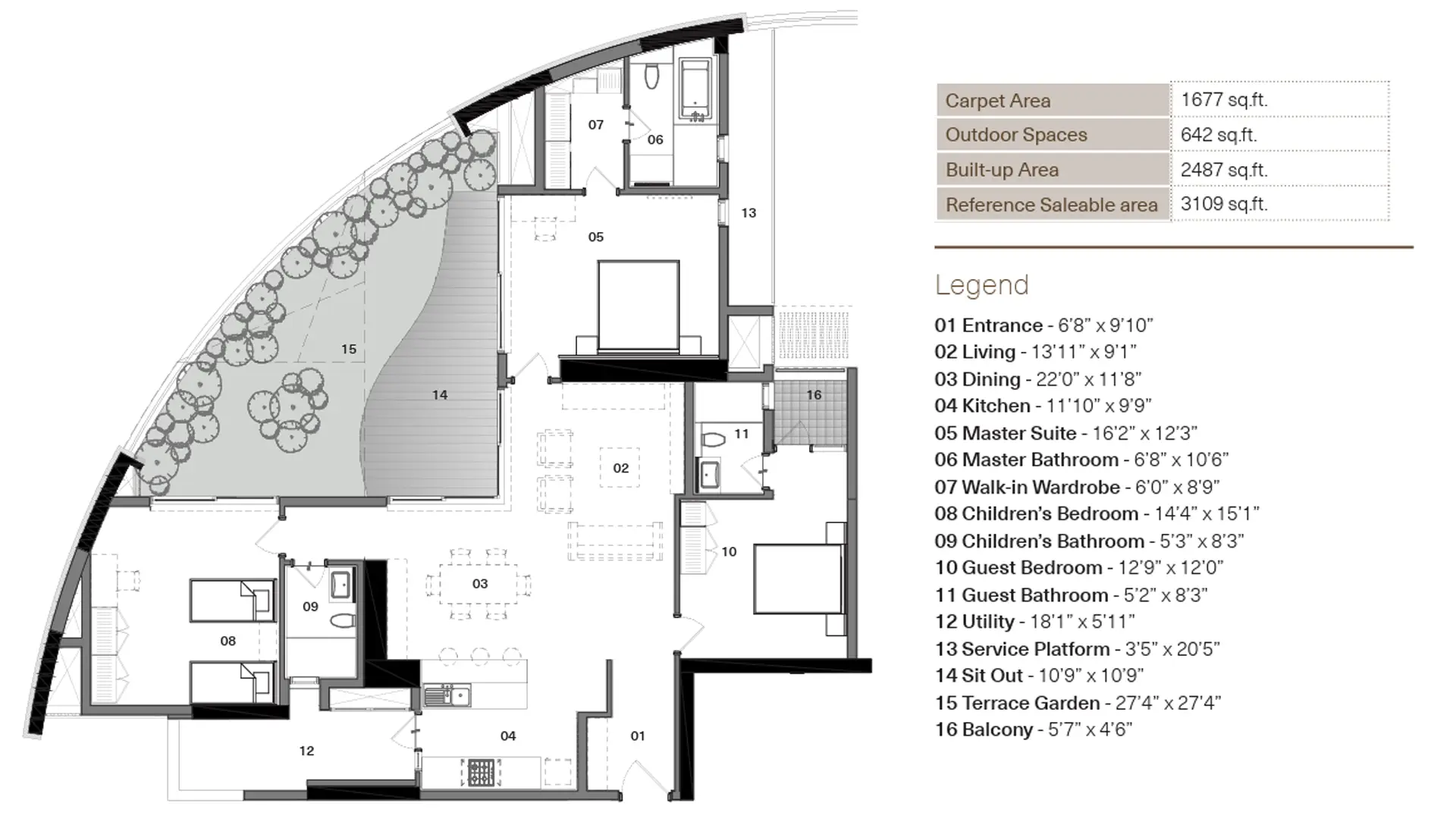 3 BHK Floor Plan