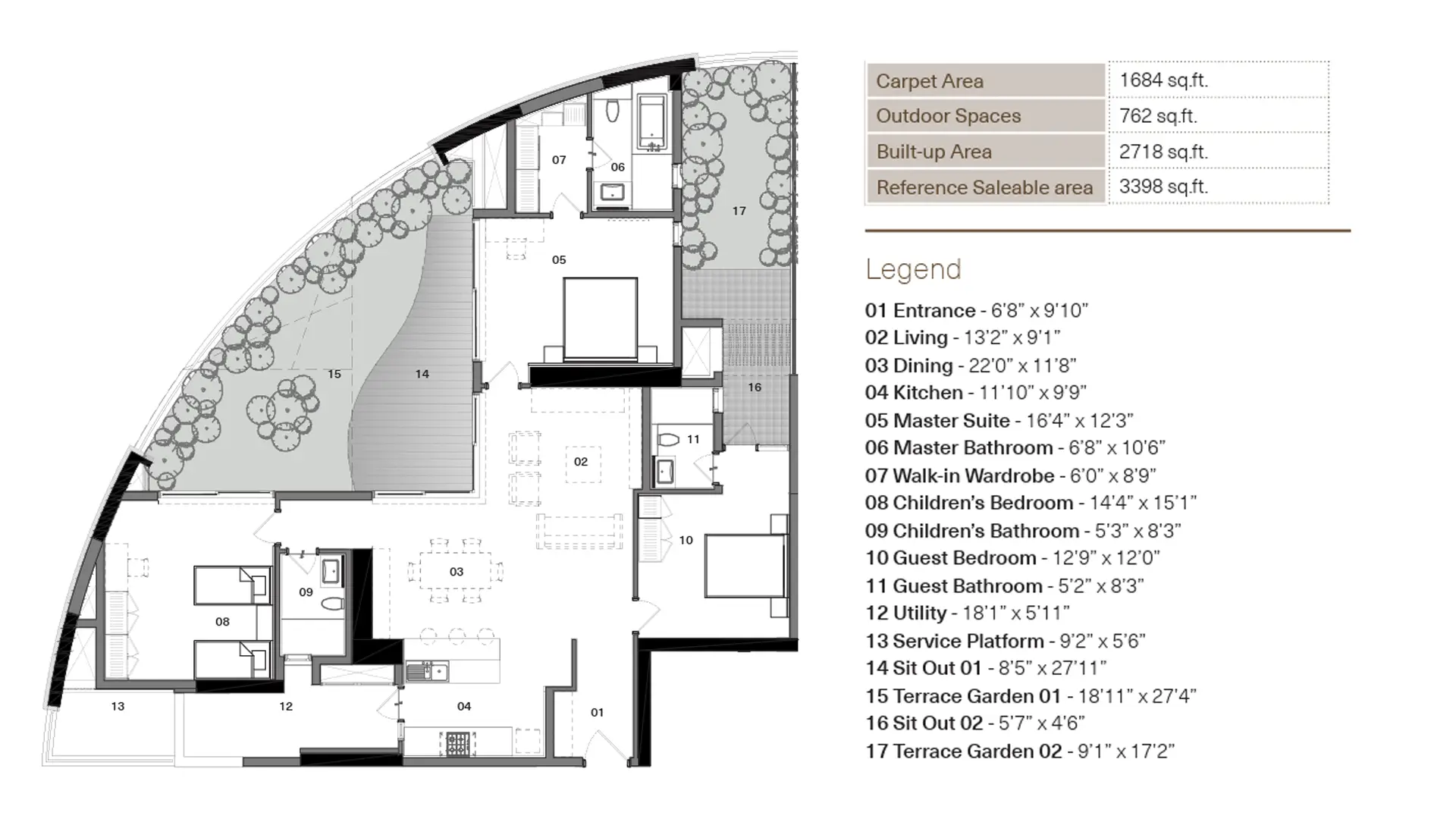 3 BHK Floor Plan