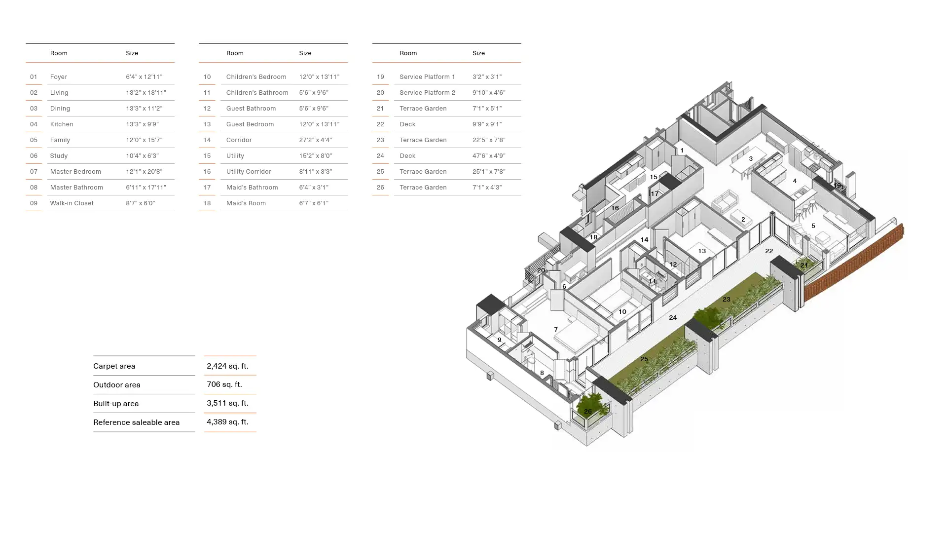 3 BHK Floor Plan