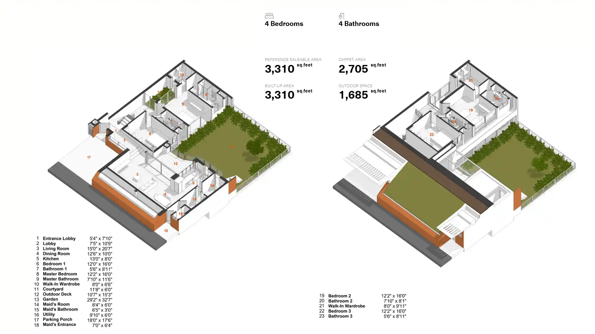 4 BHK Floor Plan