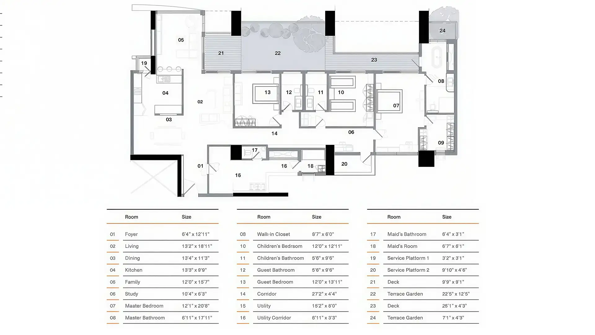4 BHK Floor Plan